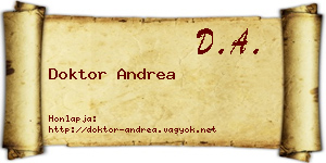 Doktor Andrea névjegykártya