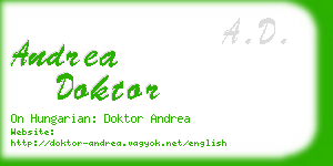 andrea doktor business card